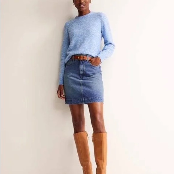 NWT Boden Nell Denim Mini Skirt Size 10 - Picture 3 of 7